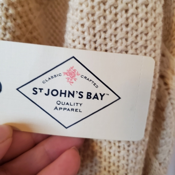 SOLD NWT St. John's Bay Cable Knit Sweater SZ-M - Picture 5 of 9